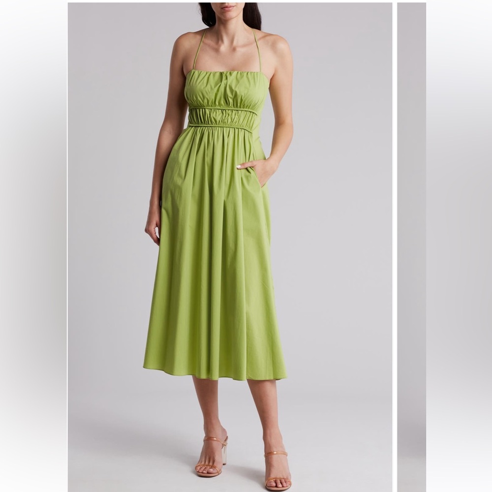 Lime Green Spaghetti Strap Dress